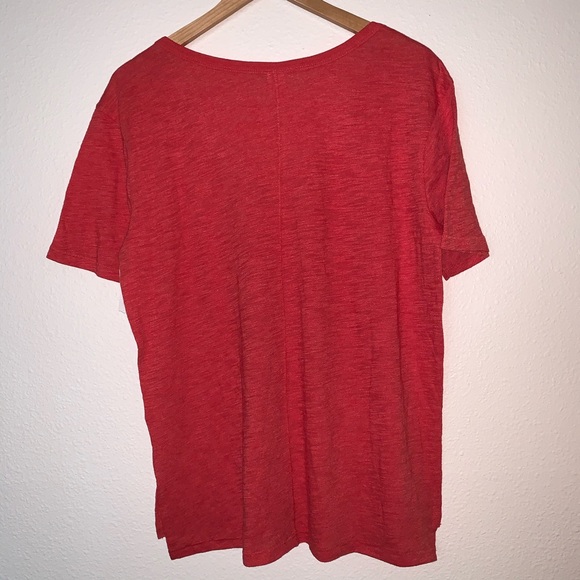 BP. (Size M) Red Scoopneck Short Sleeve Shirt - Picture 2 of 3